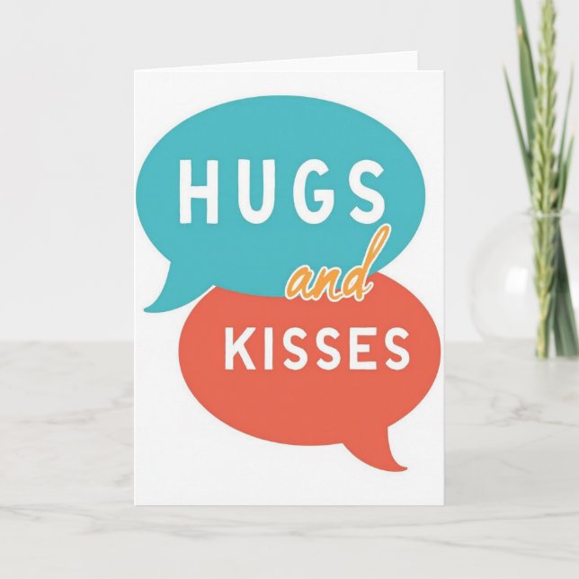 Carte Graphique Bisous Et Câlins (Devant)
