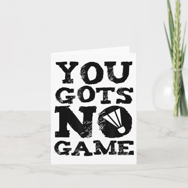 Carte Graphique cadeau d'attitude du joueur de badminton (Devant)