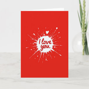 Carte graphique coup de cœur « Je t'aime »