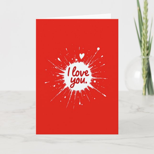 Carte graphique coup de cœur « Je t'aime » (Devant)