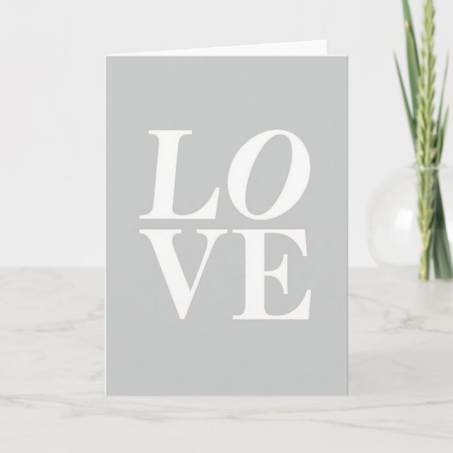 Carte Graphique d'Amour Élégant (Devant)