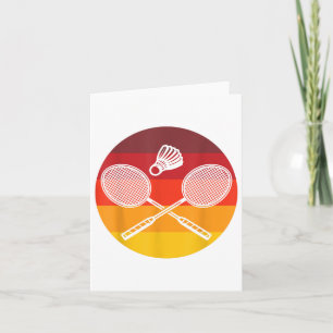 Carte Graphique de badminton Joueur de badminton Navette