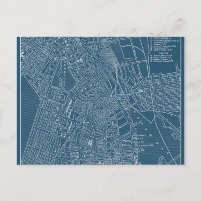 Carte graphique de Boston (Devant)