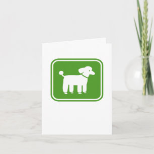Carte Graphique de caniche (vert)