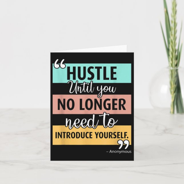 Carte Graphique de citation d'occasion motivationnelle (Devant)