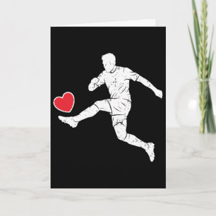 Carte Graphique de coeur de football Joueur de footll Bu
