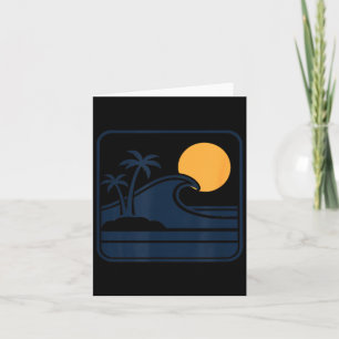 Carte Graphique de coucher de soleil de palmier de vacan