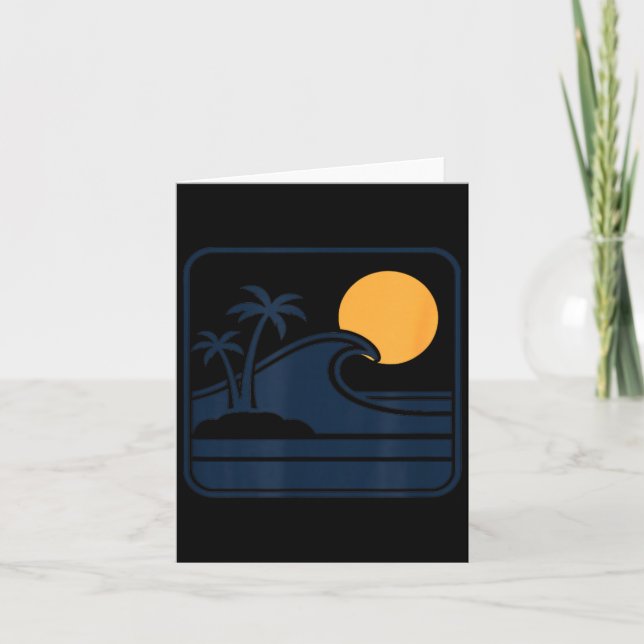 Carte Graphique de coucher de soleil de palmier de vacan (Devant)
