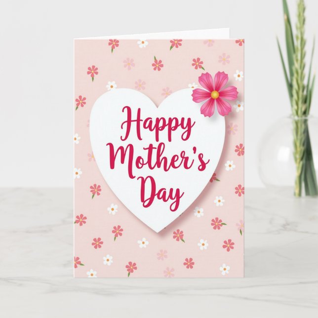 Carte graphique de fête des mères adorable (Devant)
