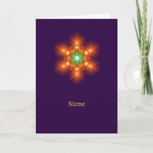 Carte Graphique de fleur à néon futuriste