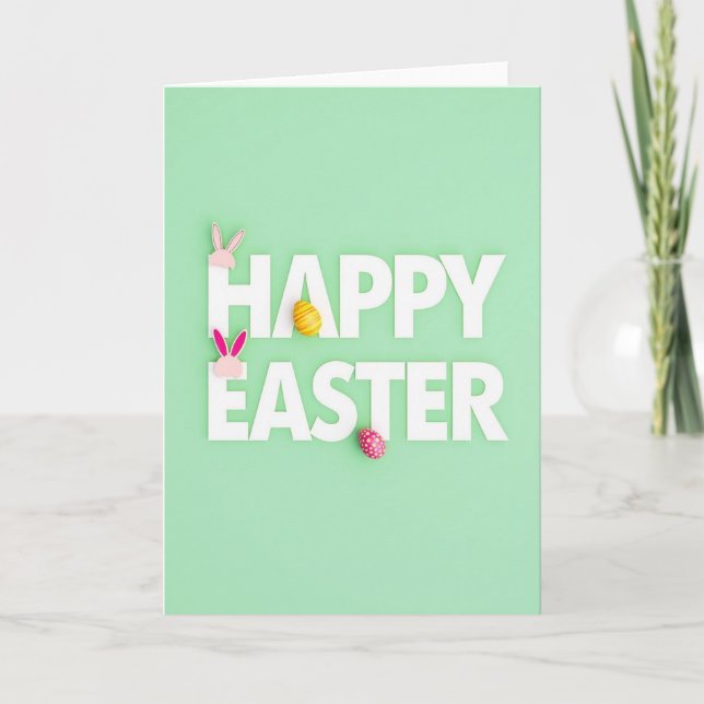 Carte graphique de Pâques mint Fun (Devant)