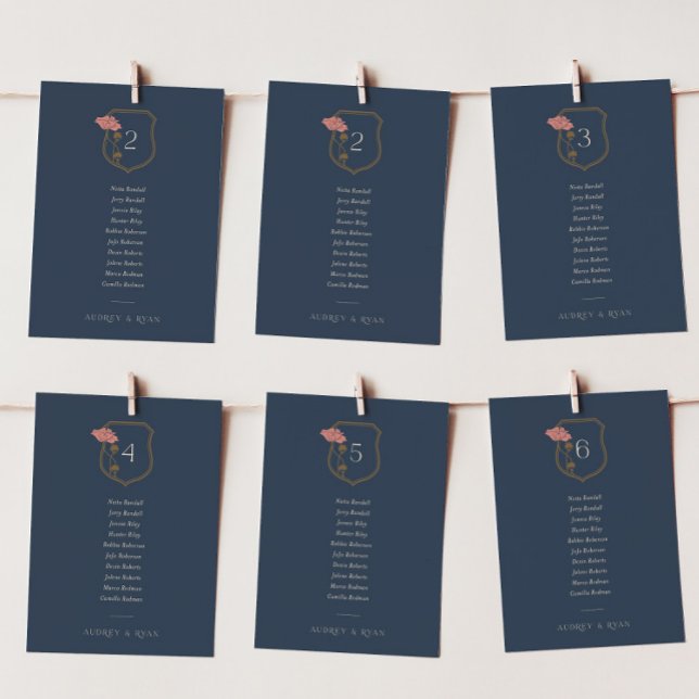 Carte graphique de siège Art nouveau vintage (Vintage Art Nouveau Wedding Seating Chart Card)