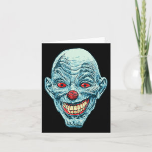Carte Graphique d'horreur Déplaisant Clown visage Hallow