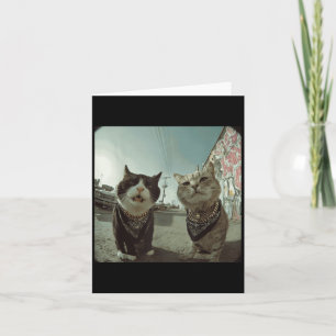 Carte Graphique drôle de chat gangster drôle _2 