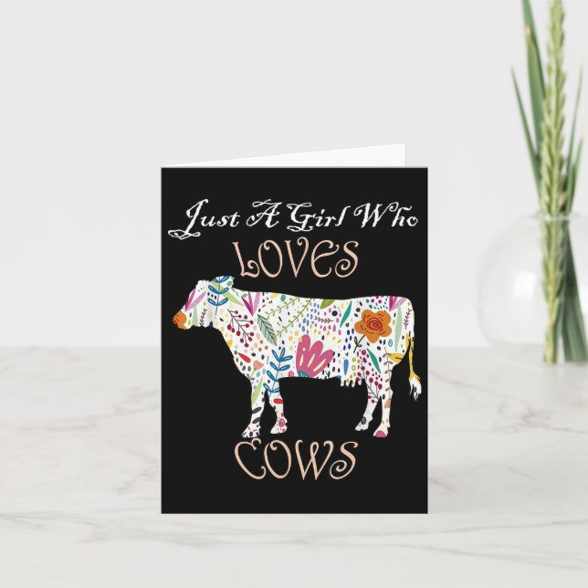 Carte Graphique Fleur De Vache Drôle &amp; Citer Juste U (Devant)
