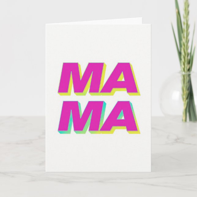 Carte Graphique Fuchsia Mama (Devant)