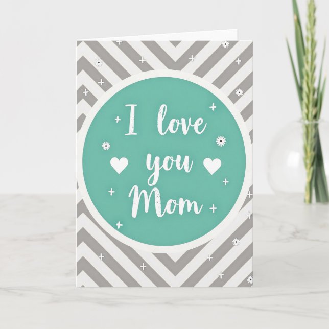 Carte Graphique 'Je T'Aime Maman' (Devant)
