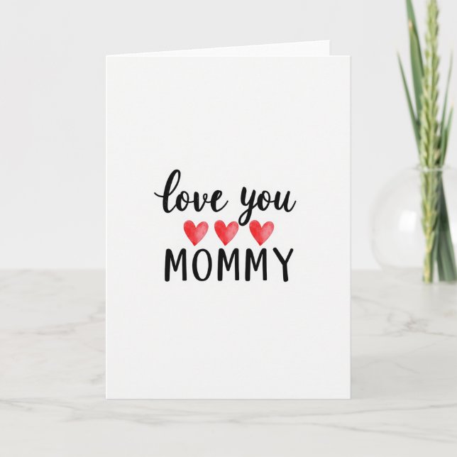Carte Graphique Je T'Aime Maman (Devant)