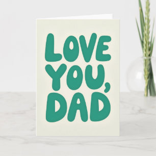 Carte Graphique Love You Papa Arrondi