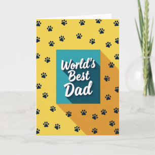 Carte Graphique Meilleur Papa Monde Turquoise