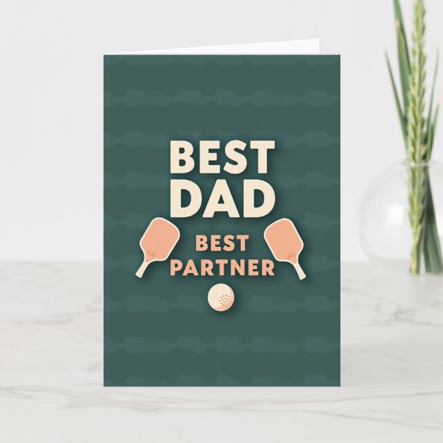 Carte Graphique Meilleur Papa Sarcelle (Devant)