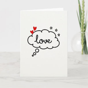 Carte Graphique Minimaliste Amour