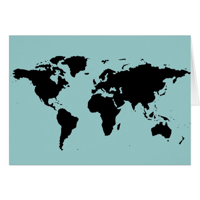 carte graphique noire du monde (Devant horizontal)