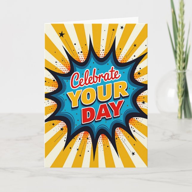 Carte graphique pour célébrer votre journée (Devant)