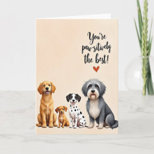 Carte graphique pour la fête des pères de chiens
