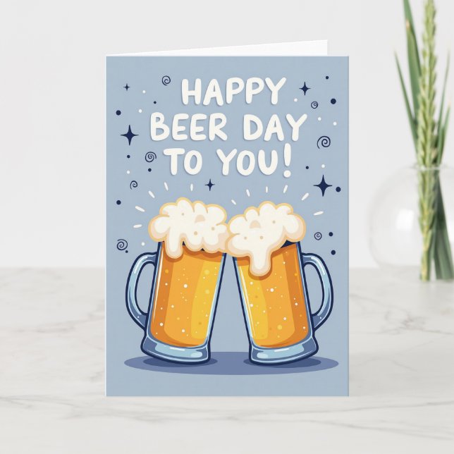 Carte graphique pour la journée de la bière Cheers (Devant)