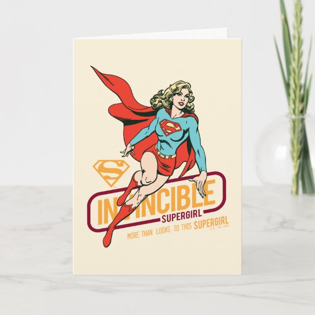 Carte Graphique rétro-invincible Supergirl (Devant)
