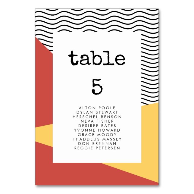 Carte graphique style Pop art Memphis 80s (Par défaut)