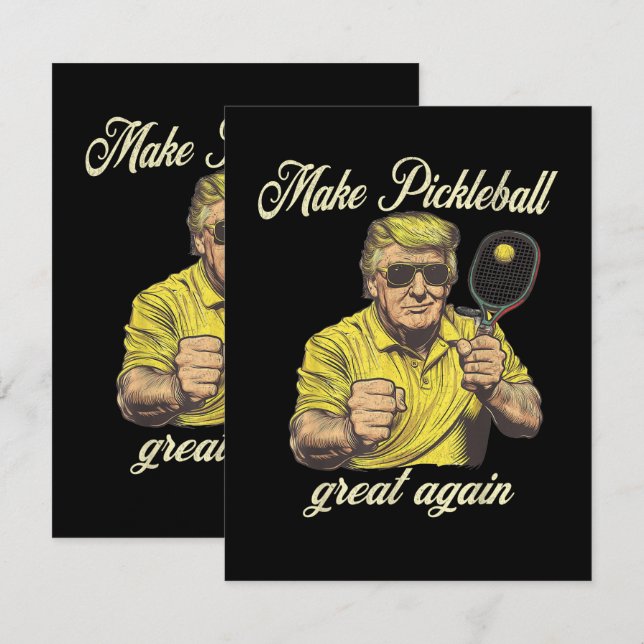 Carte Graphiques amusants pour les amateurs de pickle ba (Devant / Derrière)