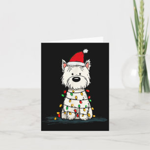 Carte Graphiques de Noël de Terrier Blanc de West Highla