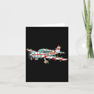 Carte Graphiques de Noël drôles d'avion pour amateur de