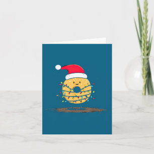 Carte Graphiques de Noël drôles de bagel pour amateur de