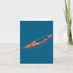 Carte Graphiques de Noël drôles de kayak lumières amateu