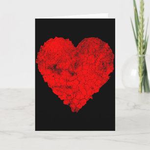 Carte Graphisme de cœur en détresse pour la Saint-Valent