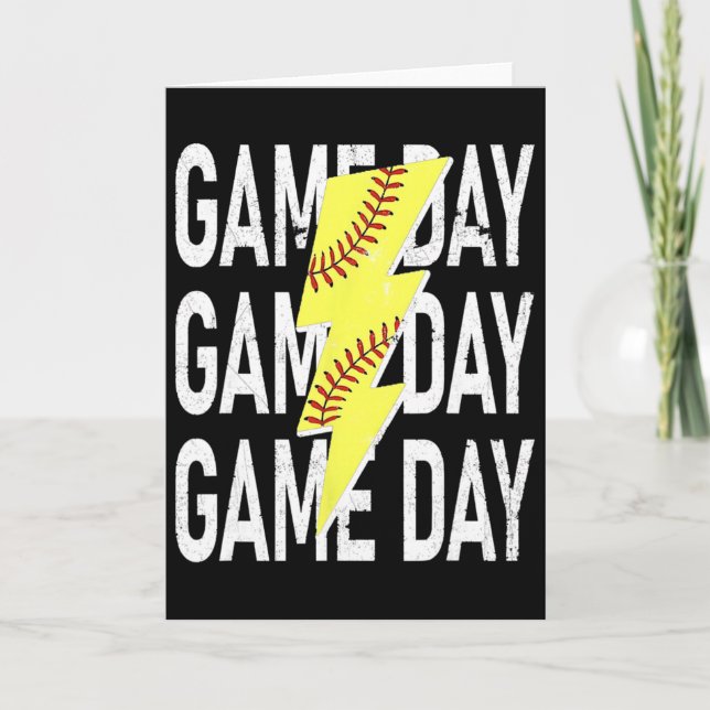 Carte Graphisme de journée de jeu de Mamie Softball avec (Devant)