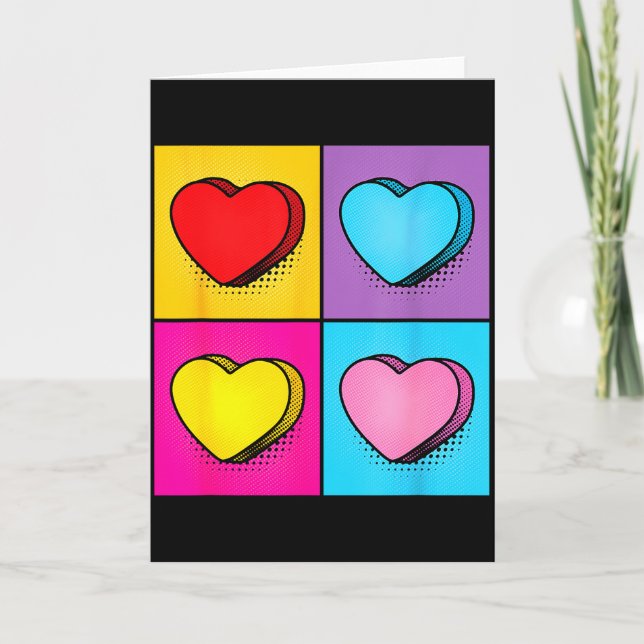 Carte Graphisme de la Saint-Valentin Art Pop Cœur de Bon (Devant)