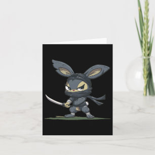 Carte Graphisme de lapin ninja incroyable pour une avent