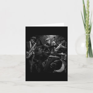 Carte Graphisme de selfie du Black Cat Cool Jazz Band