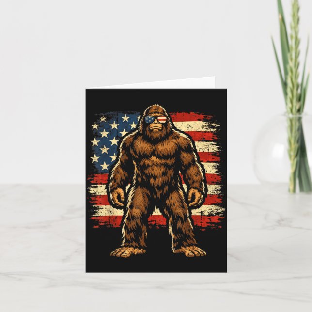 Carte Graphisme du drapeau américain Bigfoot Sasquatch p (Devant)