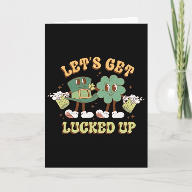 Carte Graphisme Rétro St Patty's Day Allons Nous Porter  (Devant)