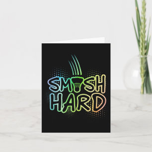 Carte Graphisme Smash dur Joueur de badminton Badminton