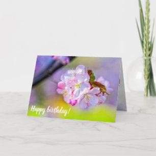 Carte Grappe Globale De Fleurs De Sakura Rose Magnifique