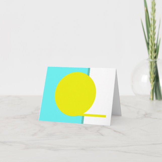 Carte Gras Abstrait Cercle d'Art Turquoise Vert Jaune Fa (Devant)