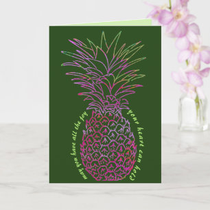 Carte Gras Bright Pineapple Happy Birthday Card