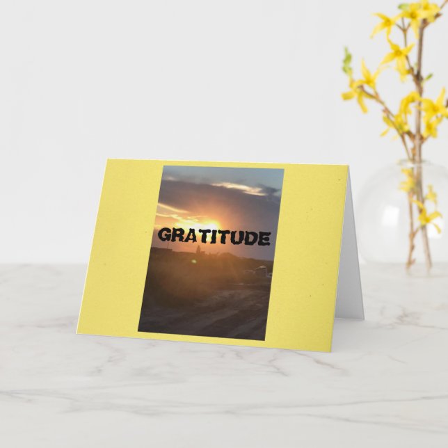 Carte Gratitude (Fleur jaune)