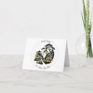 Carte Gratitude dans le jardin - Un Jardin japonais desi